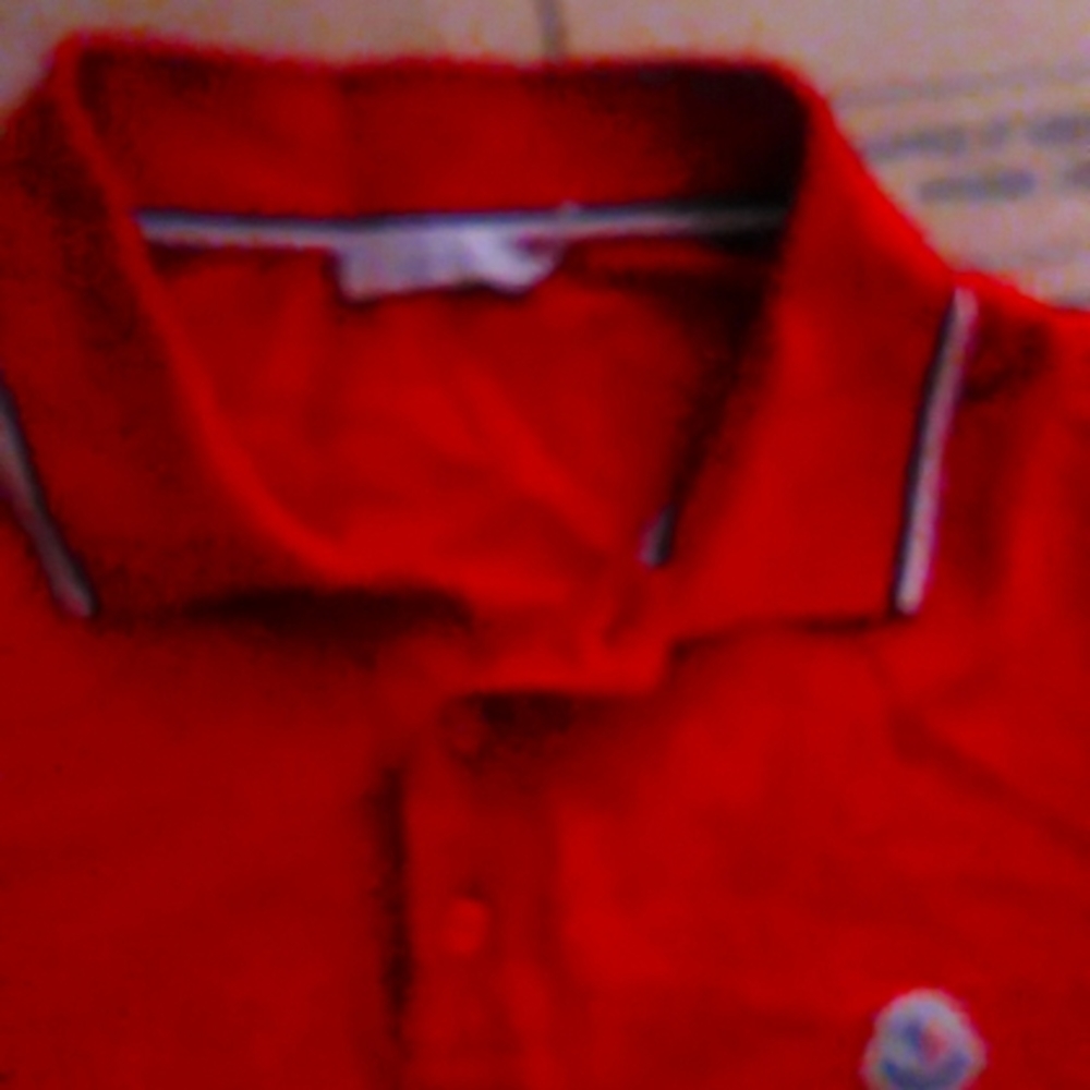 Monclear polo shirt red size large
